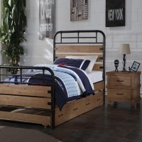 Homeroots Furniture Homeroots King Size Bed Multicolor