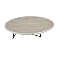 Homeroots Furniture Coffee Table In Weathered Gray Oak, Multicolor