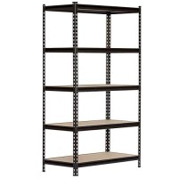 Kingas Rack 5-Tier Steel Storage Rack Boltless Shelving Tier Height Adjustable 42 W X 16 D X 72 H