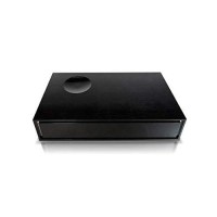 Homeroots 14.5 Black Crocodile Lacquer Coffee Table With 2 Drawers