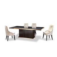 Homeroots Rosegold Accents 30 Black Crocodile And Rosegold Dining Table