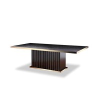 Homeroots Rosegold Accents 30 Black Crocodile And Rosegold Dining Table