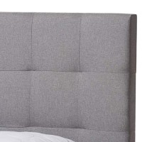 Tibault Modern And Contemporary Grey Fabric Upholstered Queen Size Storage Bed