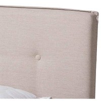 Baxton Studio Audrey Modern And Contemporary Light Beige Fabric Upholstered Full Size Bed