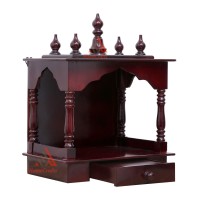 Homecrafts Home Temple Wooden Temple Pooja Mandir For Home (Walnut Large- 21 X 11 X 24 Inch (Wxdxh))