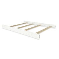 Evolur Convertible Crib Wooden Full Size Bed Rail, Weather White
