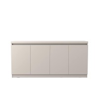 Manhattan Comfort Viennese Collection Gloss Finished Long Buffet Cabinet/Dining Console With 4 Doors, 62.99 Inches, Off-White