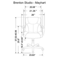 Brenton Studioa Mayhart Vinyl Mid-Back Chair, Black