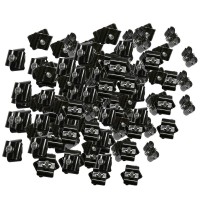 Dbm Imports 100 Gloss Black Wire Grid Connector Clamp Joiner Gridwall Panel Wire Cube Storage Clipping Snap On