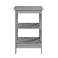 Convenience Concepts Mission End Shelves Table, Gray