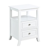 Convenience Concepts Melbourne End Table, White