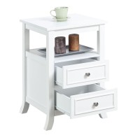 Convenience Concepts Melbourne End Table, White