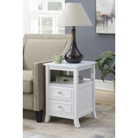 Convenience Concepts Melbourne End Table, White