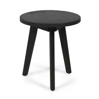 Christopher Knight Home Gino Outdoor Acacia Wood Side Table, Dark Gray Finish