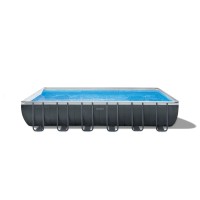 Intex 26363Eh Ultra Xtr Deluxe Rectangular Above Ground Swimming Pool Set: 24Ft X 12Ft X 52In - Includes 2100 Gph Sand Filter Pump - Supertough Puncture Resistant - Rust Resistant - Easy To Assemble