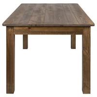 Flash Furniture Hercules 60 X 38 Rectangular Antique Rustic Solid Pine Farm Dining Table