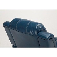 Comfort Pointe Clifton Navy Blue Faux Leather Glider Rocker Recliner