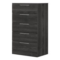 South Shore Step One Essential 5-Drawer Chest, Gray Oak
