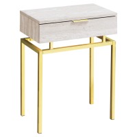 Monarch Specialties I Accent, End Table, Night Stand, Beige