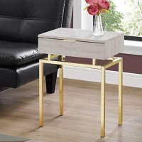 Monarch Specialties I Accent, End Table, Night Stand, Beige