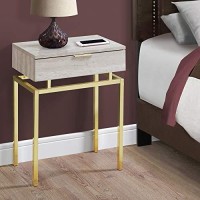 Monarch Specialties I Accent, End Table, Night Stand, Beige