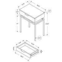 Monarch Specialties I Accent, End Table, Night Stand, Beige