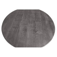 Signature Design By Ashley Sharzane Rustic Round End Table Made Of Solid Pine Wood, Gray With Weathered Finish