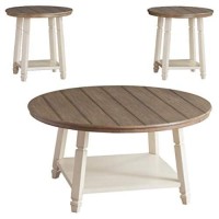 Signature Design By Ashley - Bolanbrook Farmhouse Occasional Coffee Table - Set Of 3, Brown Wood/Antique White