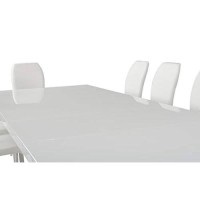 Homeroots Mdf, Steel 30 White Mdf And Steel Dining Table