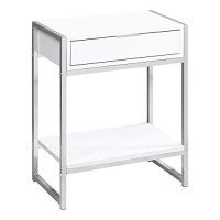 Monarch Specialties I Accent, End Table, Night Stand, White