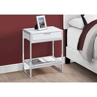 Monarch Specialties I Accent, End Table, Night Stand, White