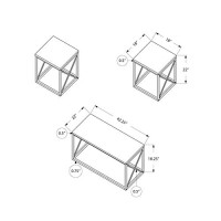 Monarch Specialties Table Set, One Size, White