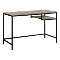 Monarch Specialties Contemporary Laptop Table With Shelf Home & Office Computer Desk-Metal Legs, 48 L, Dark Taupe