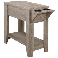 Monarch Specialties Accent Table, One Size, Dark Taupe