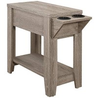 Monarch Specialties Accent Table, One Size, Dark Taupe