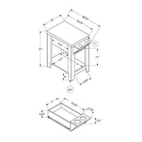 Monarch Specialties Accent Table, One Size, Dark Taupe