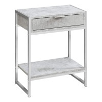 Monarch Specialties I Accent, End Table, Night Stand, Grey