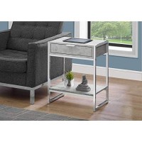 Monarch Specialties I Accent, End Table, Night Stand, Grey