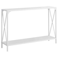 Monarch Specialties Accent Table, One Size, White