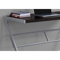 Monarch Specialties Simple Modern Study Laptop Table For Home & Office Computer Desk-Z-Shaped Metal Leg, 48 L, Cappuccino