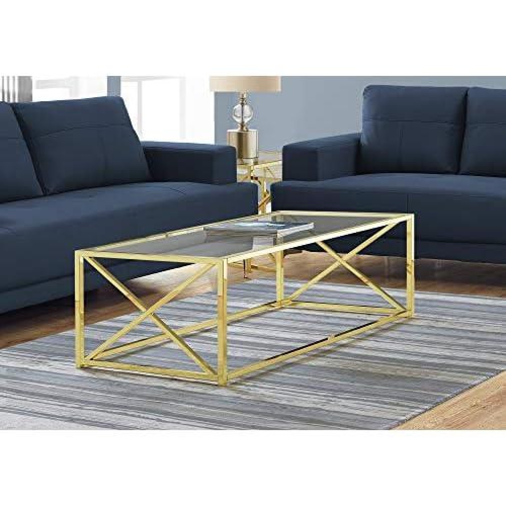 Monarch Specialties Coffee Table, Gold