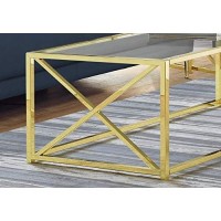 Monarch Specialties Coffee Table, Gold