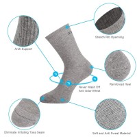 Toes&Feet Men'S 3-Pack Black Anti Athletes Foot Odor Resist Anti-Sweat Thin Cotton Crew Sports Socks