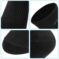 Toes&Feet Men'S 3-Pack Black Anti Athletes Foot Odor Resist Anti-Sweat Thin Cotton Crew Sports Socks