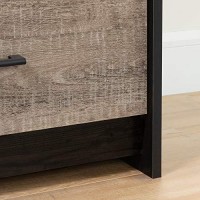 South Shore Londen 6-Drawer Double Dresser, Weathered Oak And Ebony