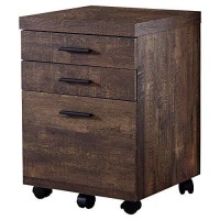 Monarch Specialties 3 Drawer File Cabinet - Filing Cabinet (Brown)