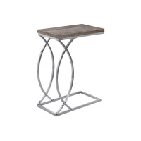 Monarch Specialties Accent, End, Snack Table, Taupe
