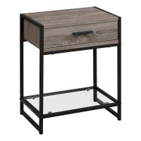 Monarch Specialties I Accent, End Table, Night Stand, Taupe