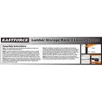 Kastforce Kf1004 Lumber Storage Rack 3-Level System 110Lbs Per Level With Durable Sheet Metal Screws, Wood Rack, Workshop Rack