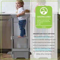 Little Partners?Explore N Store?Learning Tower?Kids Adjustable Height Kitchen Step Stool For Toddlers Or Any Little Helper (Silver Drop)